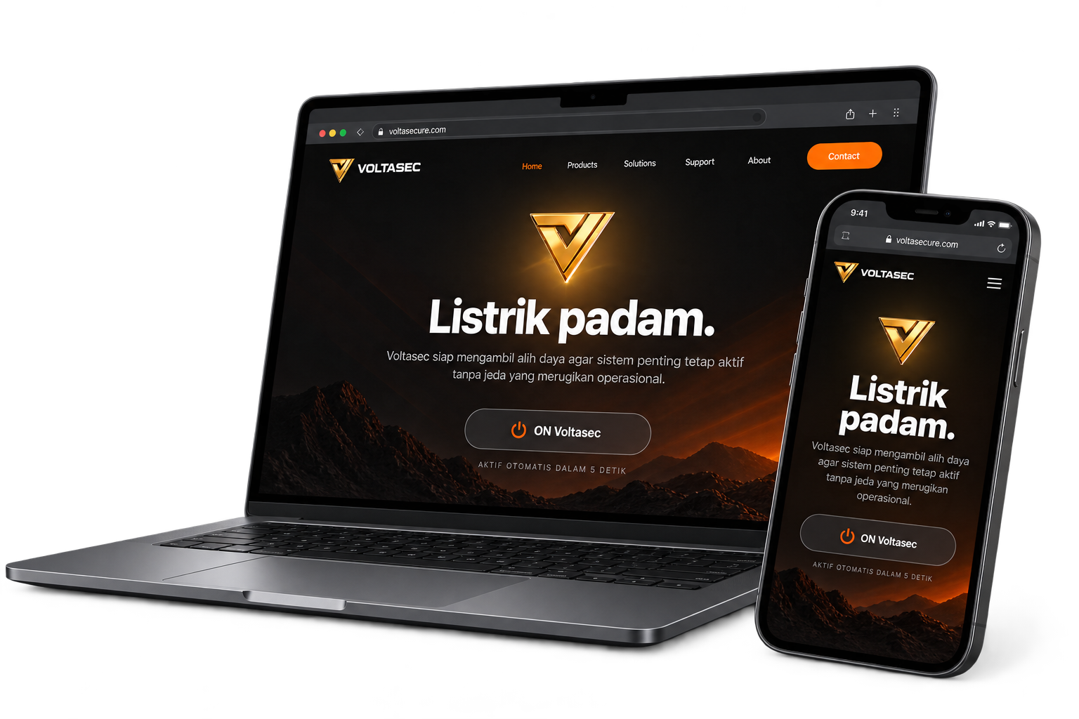 Voltasec Official Website Preview